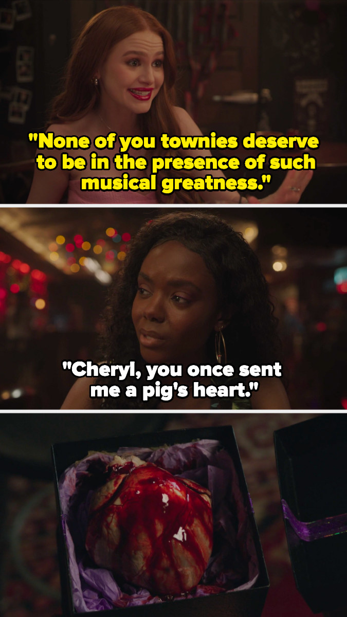 Josie reminds cheryl of the time she sent her a pig&#x27;s heart