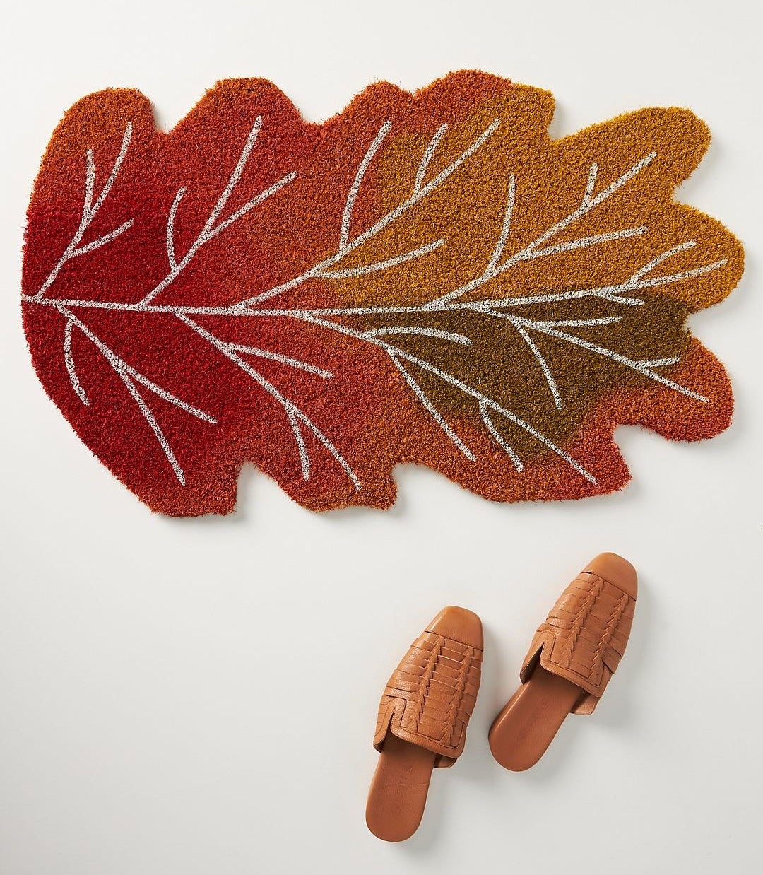 the leaf shaped mat