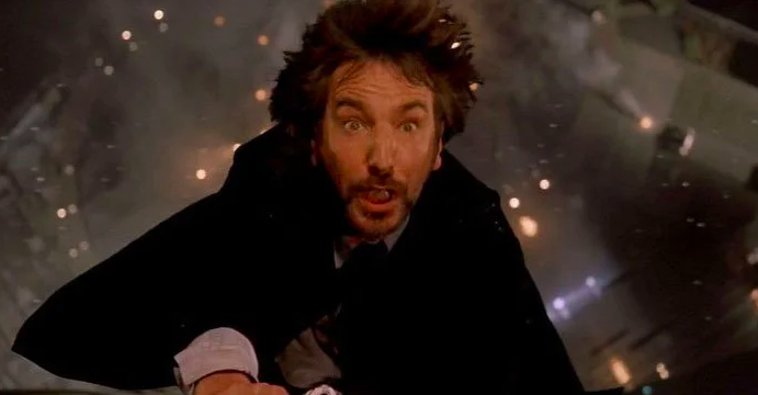 Alan Rickman looking terrified