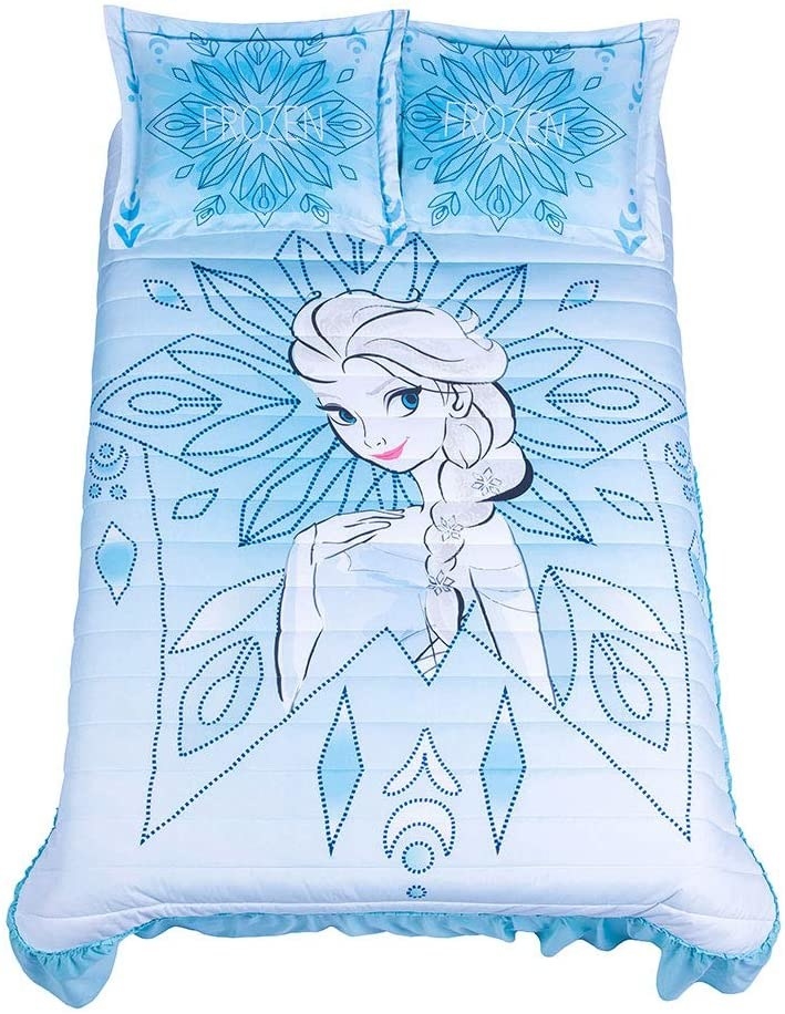 Cobija con fundas de almohada de Frozen
