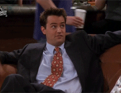 Chandler Bing from &quot;Friends&quot; exclaiming, &quot;WHOO-PAH&quot;