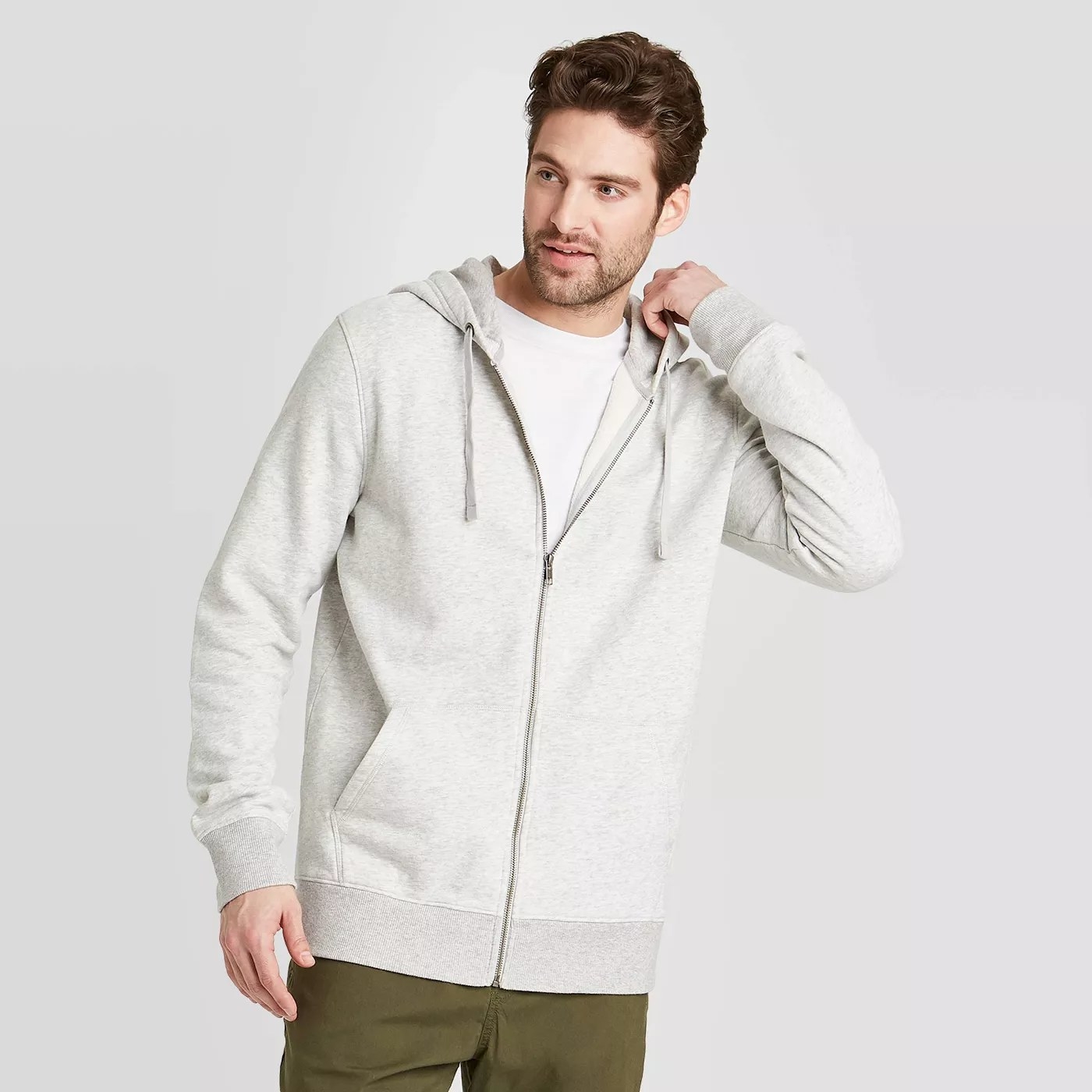 A grey hoodie