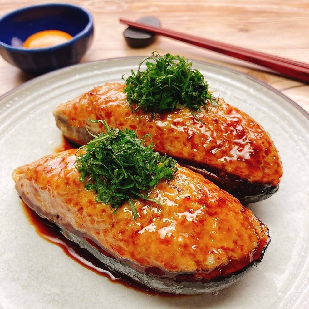 フライパン不要 のせて焼くだけ ふわふわジューシーなすつくね