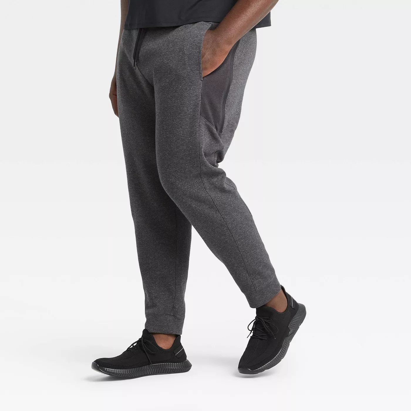 Grey fleece jogger pants