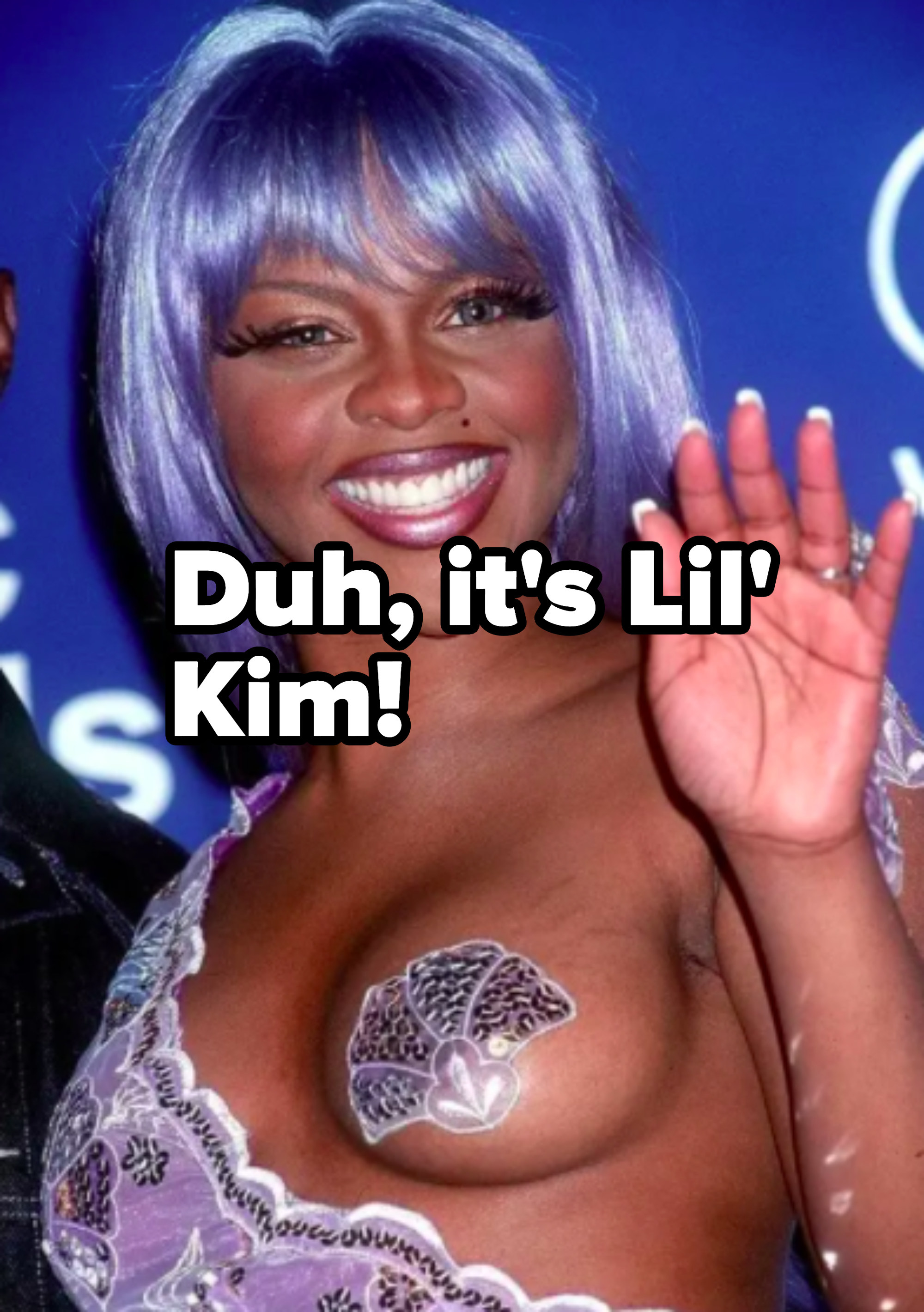 lil&#x27; kim at the vmas with the boob out