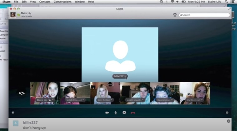 Skype call between friends