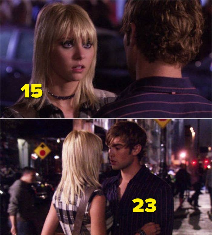 Taylor and Chase about to kiss in a scene from &quot;Gossip Girl&quot;