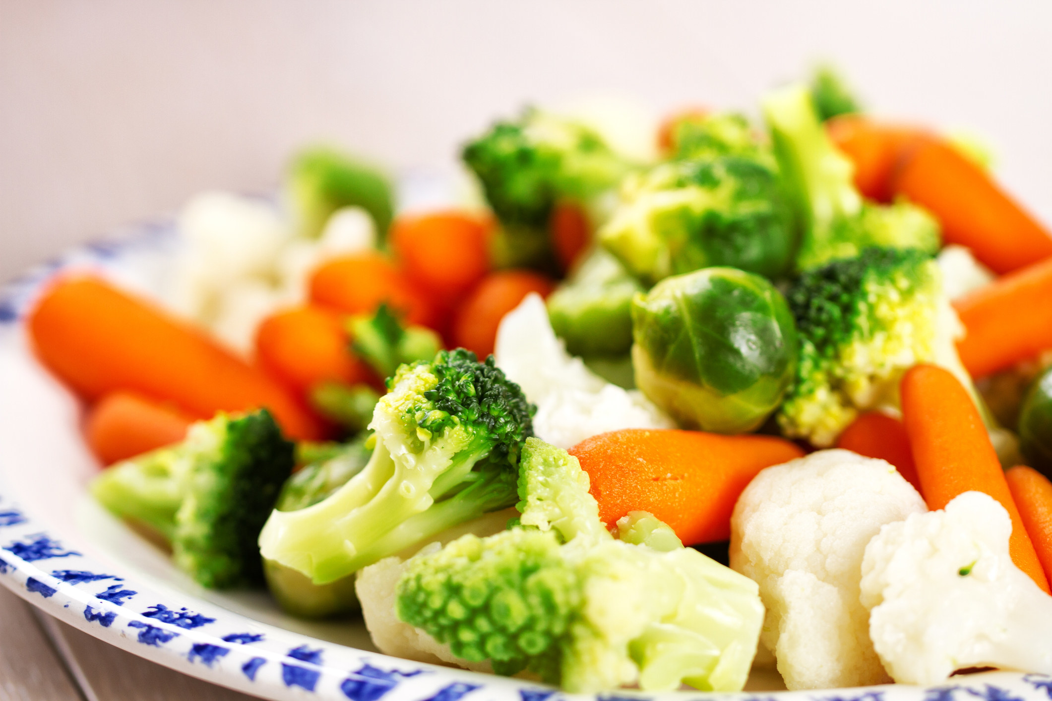 Mixed vegetables on a plate