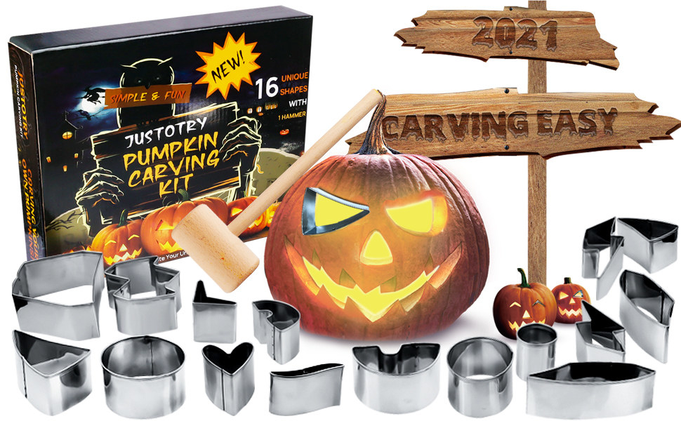 Stock photo of the complete pumpkin carving kit