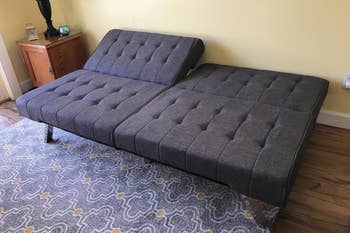 Reviewer image of futon in flat position
