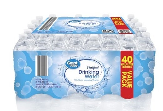 40-pack of Great Value Purified Drinking Water