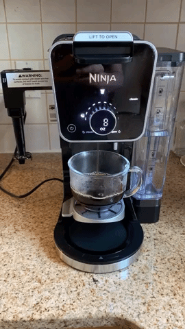 Ninja DualBrew Pro brewing a K-cup of coffee