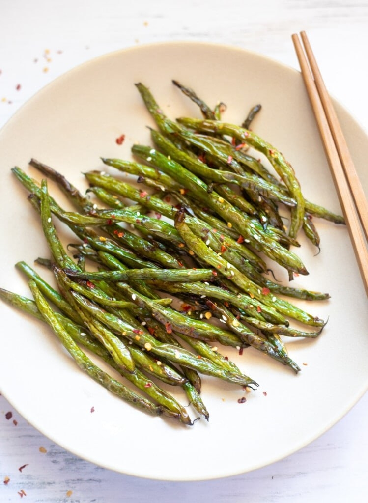 Air Fryer Chinese-Style Green Beans With Garlic