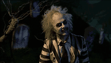 Beetlejuice with caption: It&#x27;s showtime