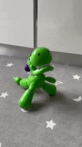 A video of the dinosaur dancing