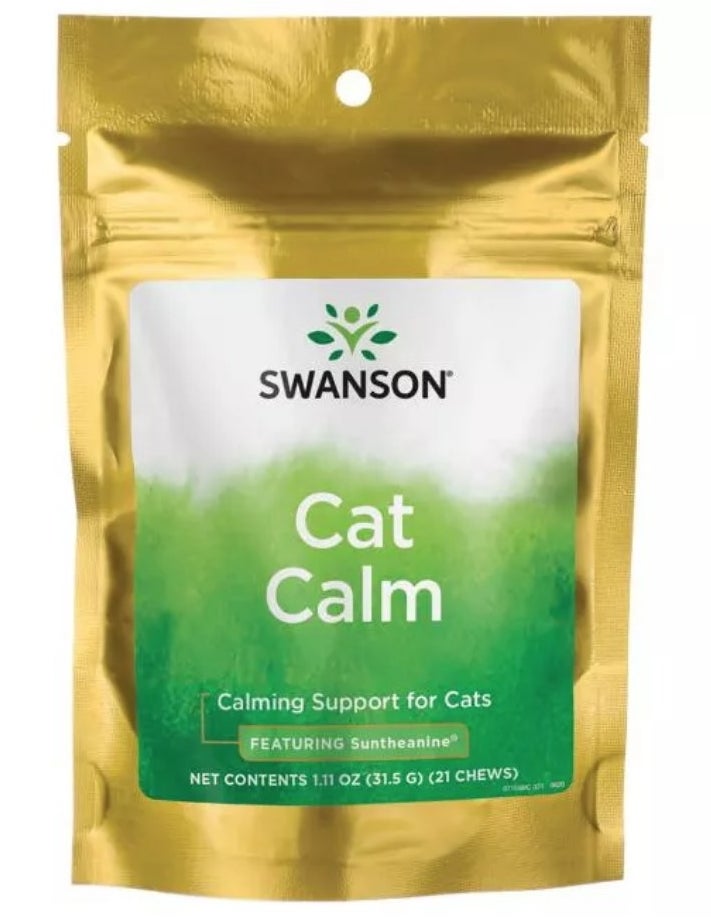 A pack of calming support chews for cats
