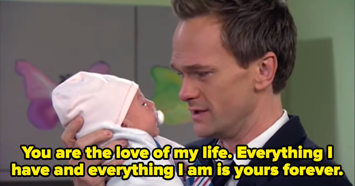 Barney saying, &quot;You are the love of my life, everything I have and everything I am is yours forever&quot;