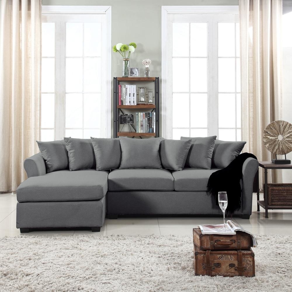 Linen sectional sofa from Sofamania