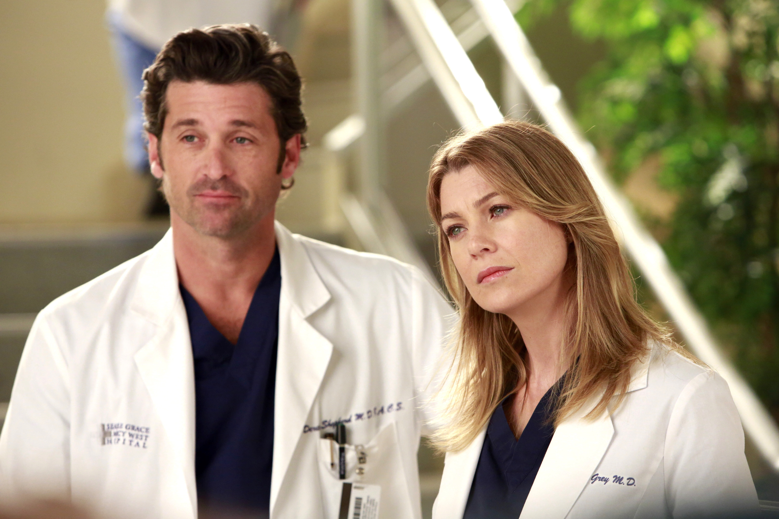 Patrick Dempsey and Ellen Pompeo in Grey&#x27;s Anatomy