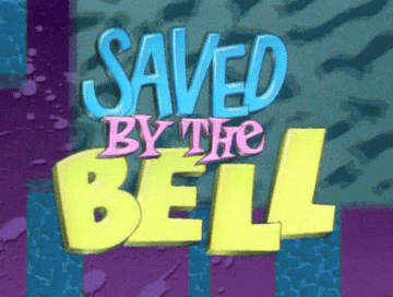 Gif of opening sequence from Saved By The Bell