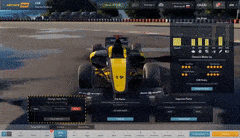 A yellow car ready to race in Motorsport Manager.