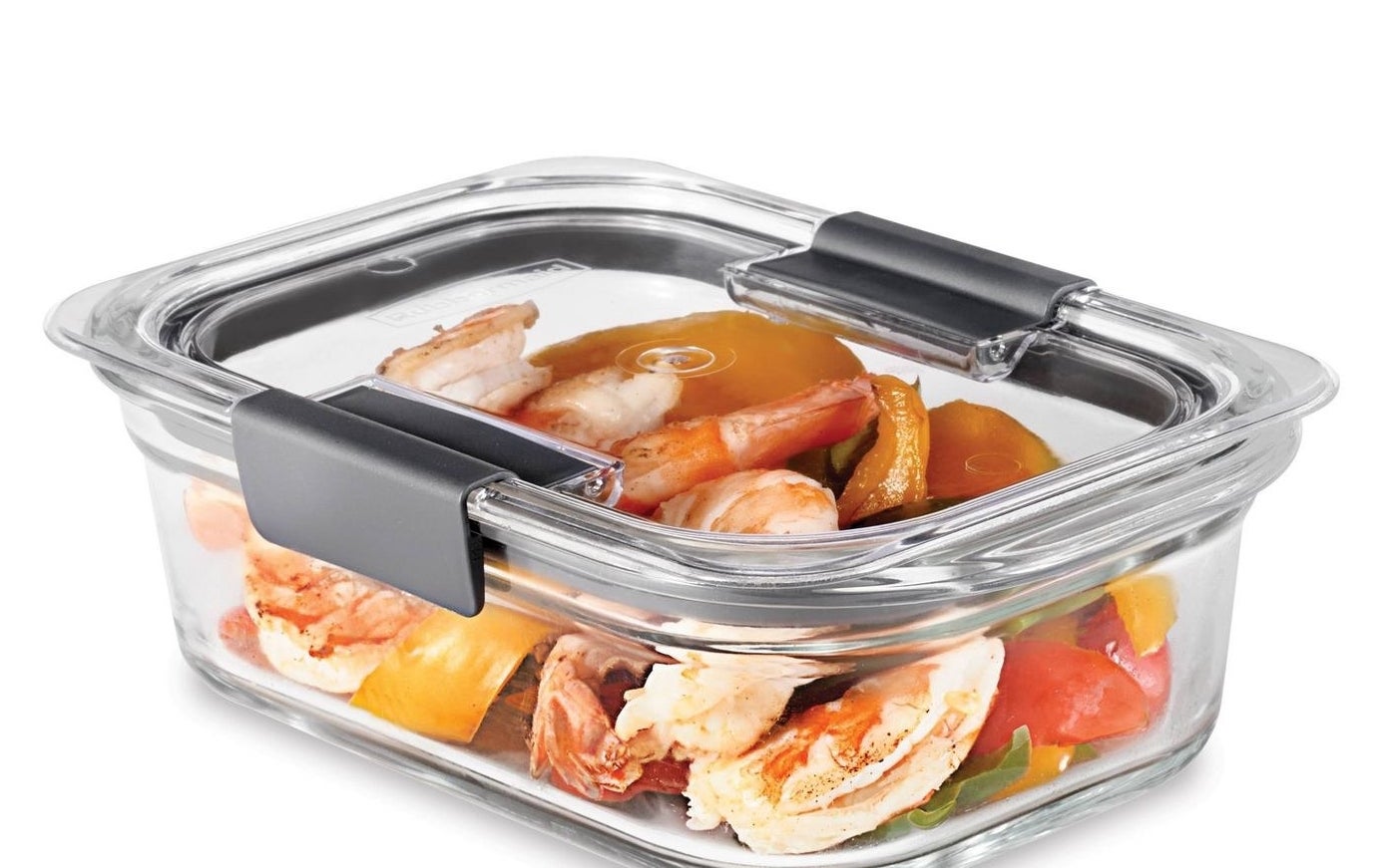 The clear Rubbermaid storage container