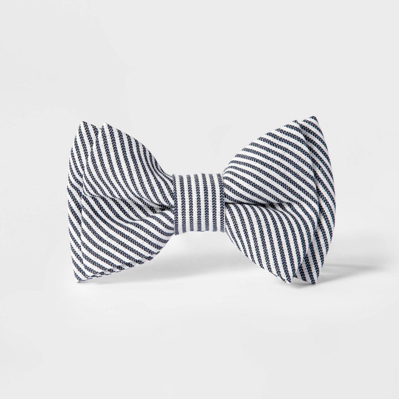 gray and white striped collar bow tie for dogs