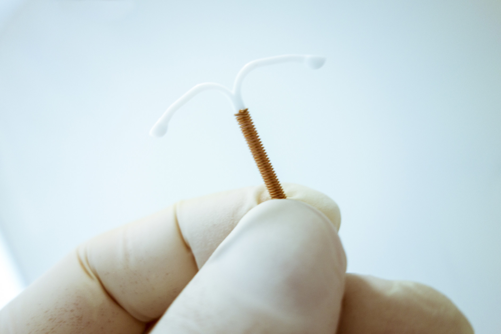 A stock image of the copper IUD