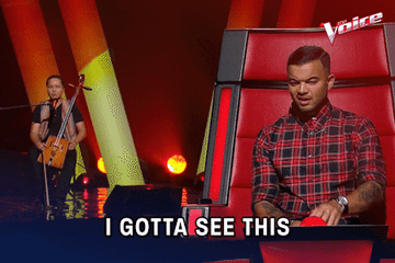 Guy Sebastian turning his chair around on the voice australia saying &quot;i gotta see this&quot;