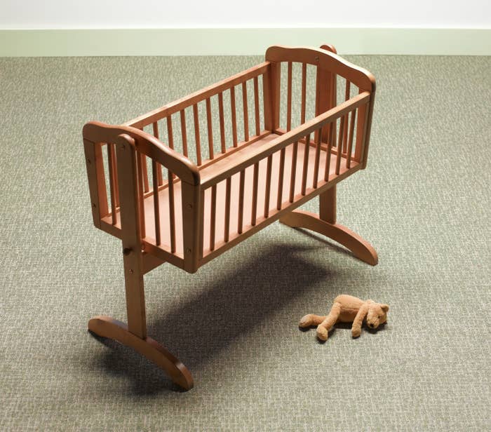 Photo of an empty crib