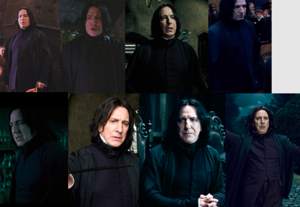 Snape wearing the same outfit in every movie