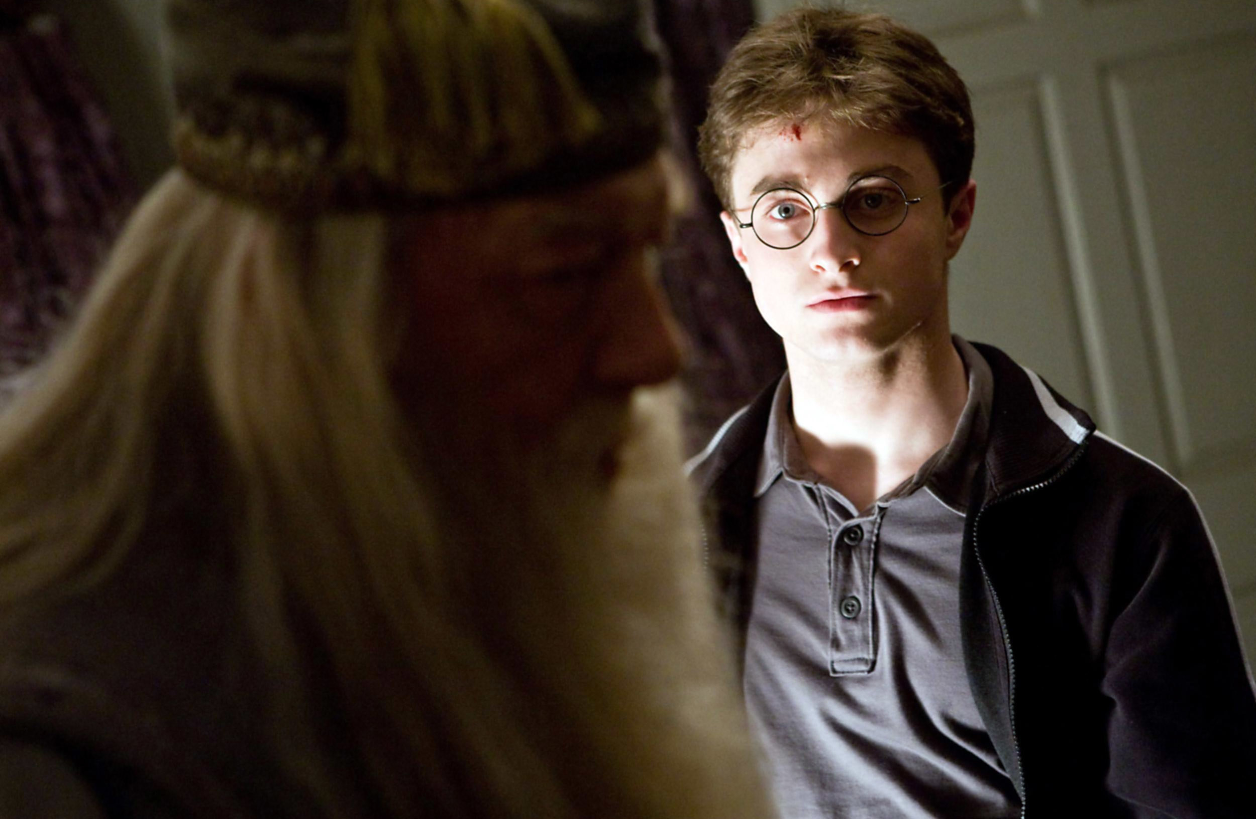 Daniel in the sixth film looking at Dumbledore