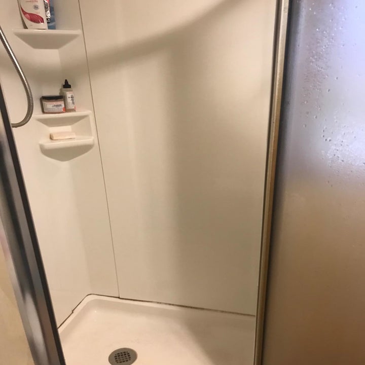 the shower clean and white