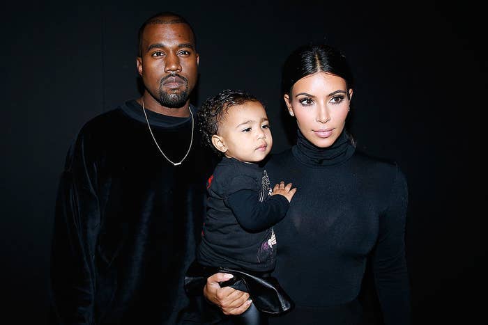 Kim and Kanye with baby North