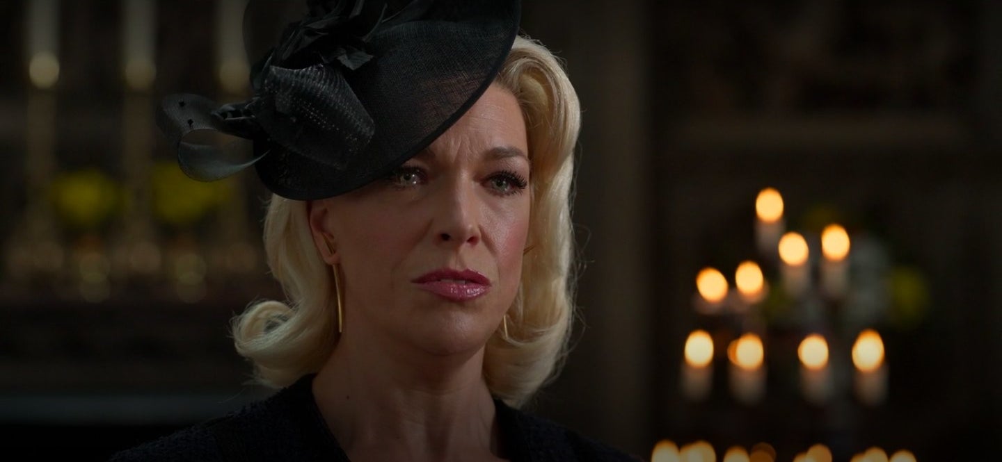 Ted at her father&#x27;s funeral in &quot;Ted Lasso.&quot;