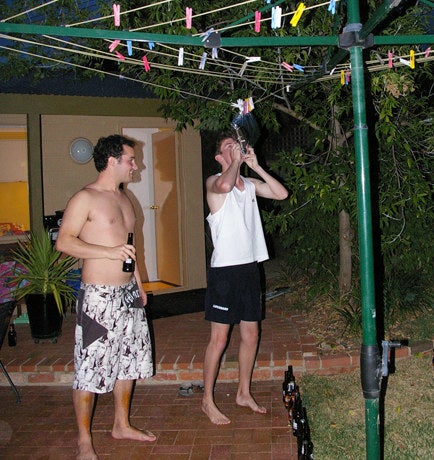 Two people playing goon of fortune