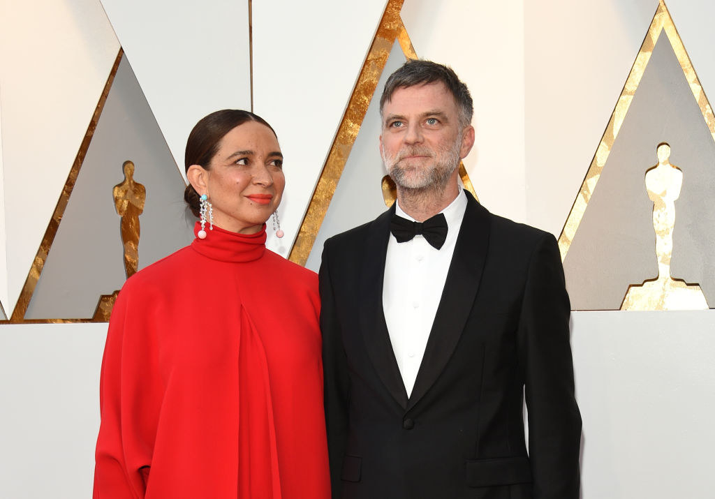 Maya Rudolph and Paul Thomas Anderson at the Oscars red carpet
