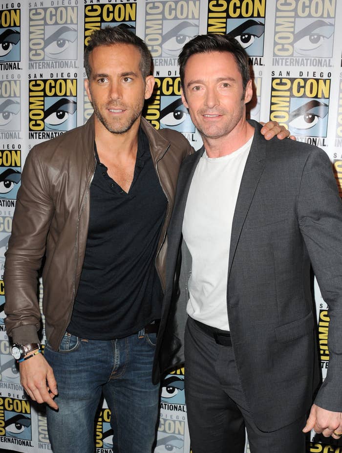 Ryan and Hugh pose for photographers at ComiCon
