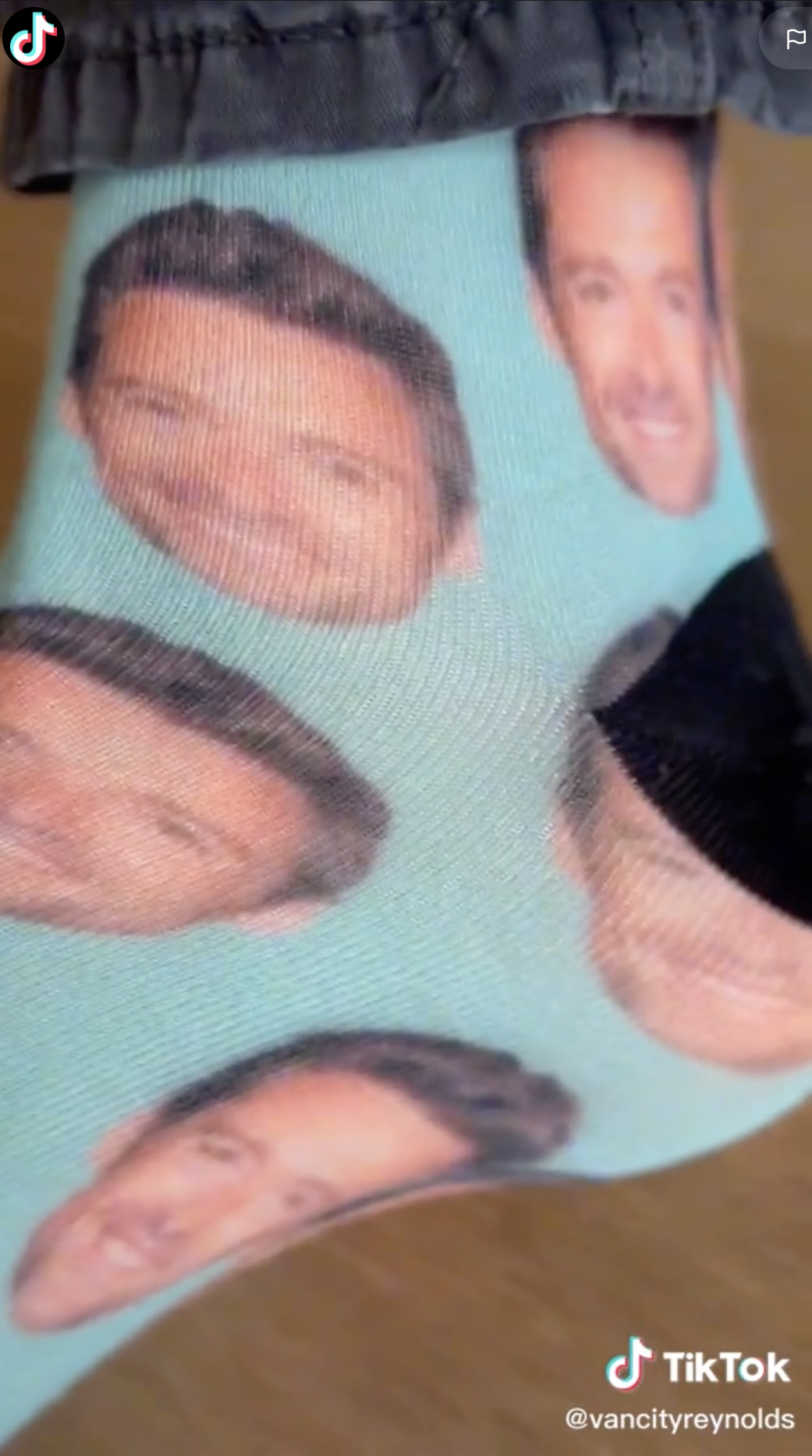 A closeup of the socks