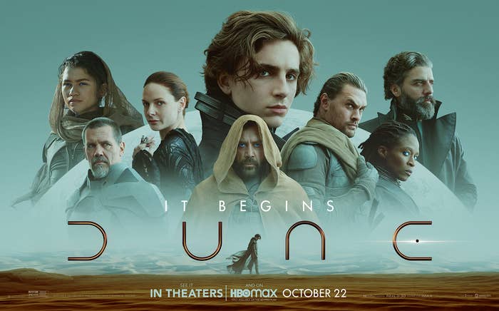 "Dune" movie poster featuring the cast