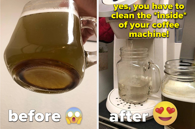 dirty water on the left and clear water on the right