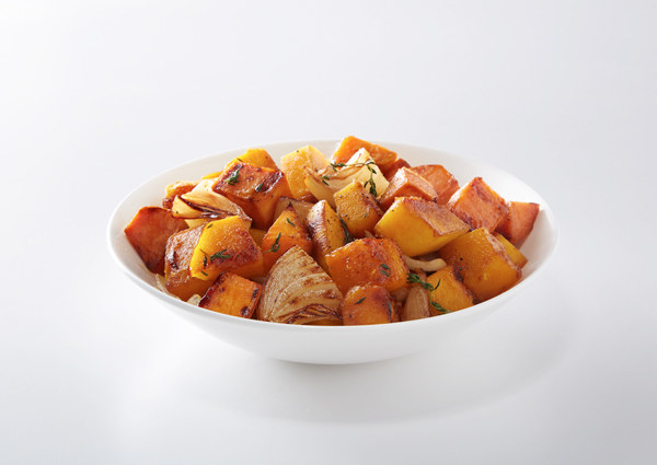 bowl of maple-glazed fall veggies