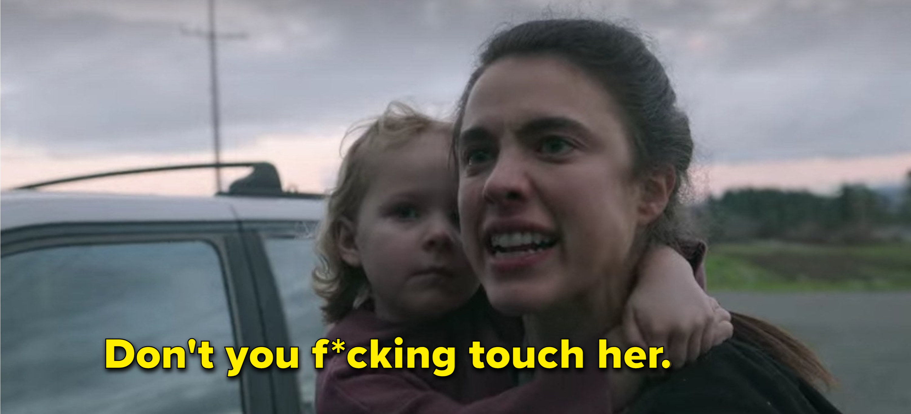 Alex tells her father not to touch her daughter