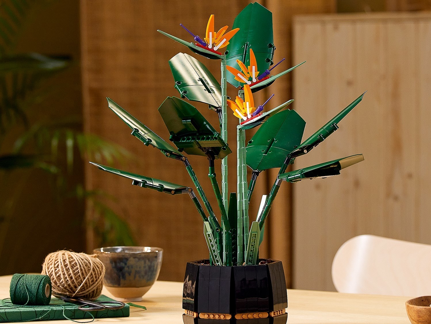 The lego plant on a table