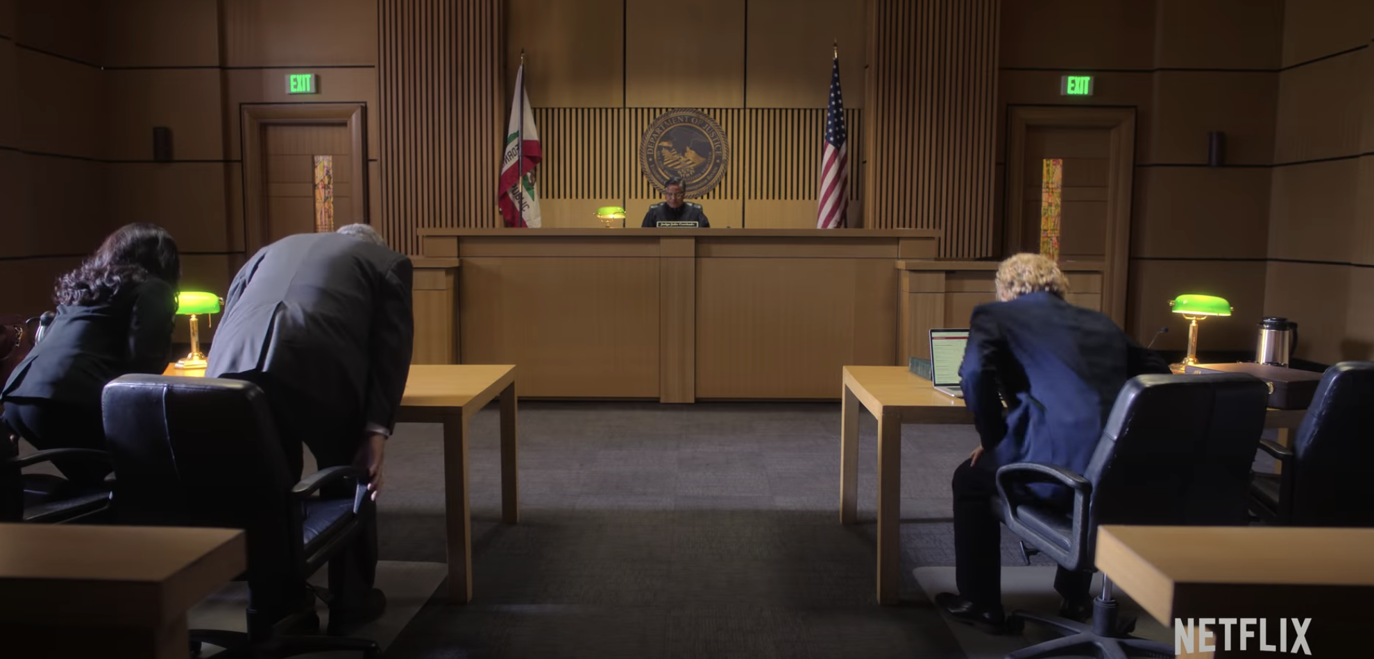 The courtroom during Pop&#x27;s trial