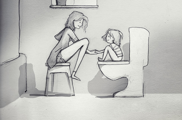 Drawings Of Life With His Wife And Kids