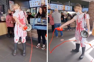 Vegan Protester Divides Internet After Pouring Paint Over KFC
