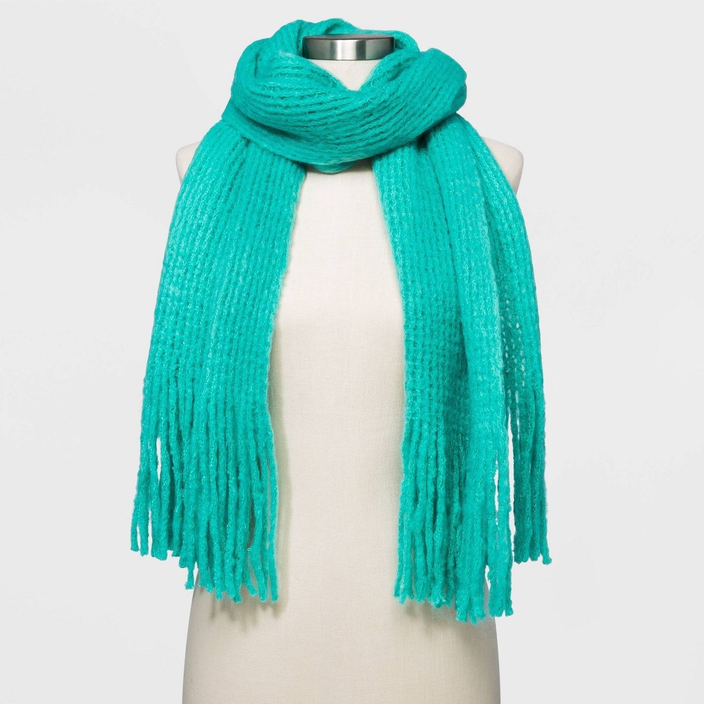 The green solid blanket scarf