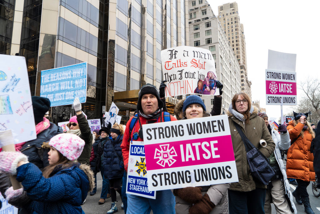 Women members of the IATSE Union were represented at the 4th Annual Women's March