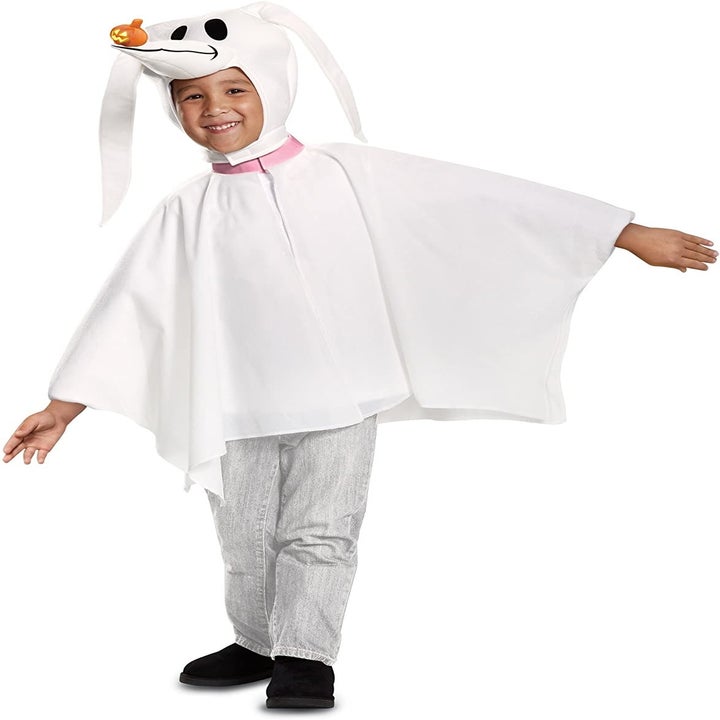 a toddler in a white cloak with a zero hood